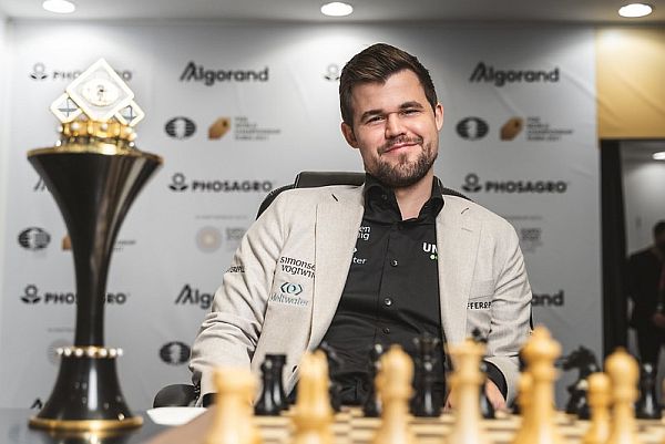 FIDE Chess World Rapid & Blitz 2021 Magnus Carlsen (NOR),Alireza Firouzja  (IRN) during the World